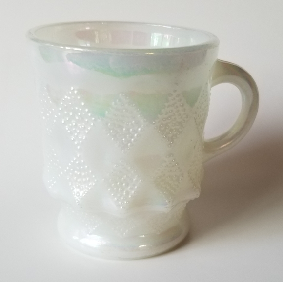 RARE iridescent Fire King mug - Picture 2 of 3